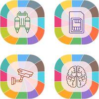 Jetpack and Sim Card Icon vector