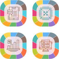 Chat and Minimize Icon vector