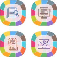 Details Looking and Adaptive Icon vector