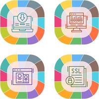 Downlaod and Layout Icon vector