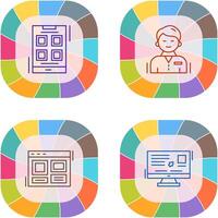 Apps and User person Icon vector