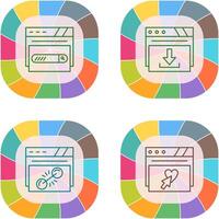 Search Bar and Download Icon vector