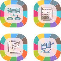 Structured Data and Calculator Icon vector