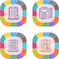 Info and Journal Icon vector