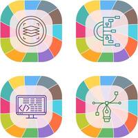 Layers and Flowchart Icon vector