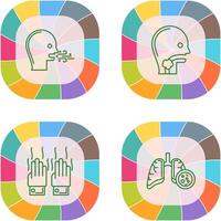 Bad Breath and Throat Cancer Icon vector