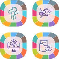 Data Protection and Data Research Icon vector