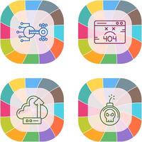 Encryption and 404 Error Icon vector