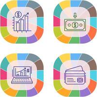 Chart Up and Money Down Icon vector