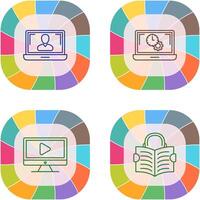 Flex Time and Online Lesson Icon vector