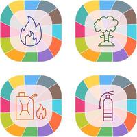 flame and bomb blast Icon vector