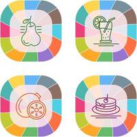 Pear and Orange Juice Icon vector