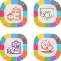 Time Management and Refresh Icon vector