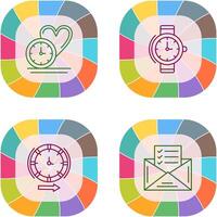 Love and Wrist Watch Icon vector