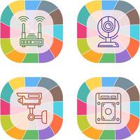 Router and Web Cam Icon vector