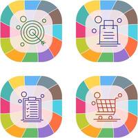 Shopping Bag and Target Icon vector