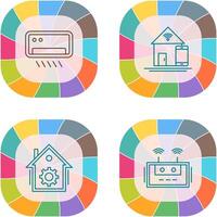 Air Conditioner and Home Automation Icon vector