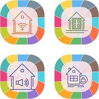 Smart Home and Window Icon vector