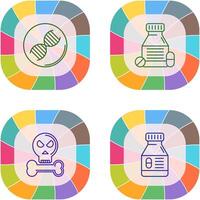 Dna and Tablets Icon vector