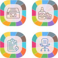 File Cabinet and Ink Cartridge Icon vector