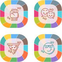 Fist and Chatting Icon vector