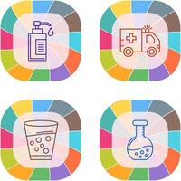 Hand Soap and Ambulance Icon vector