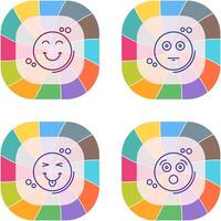 Smile and Neutral Icon vector