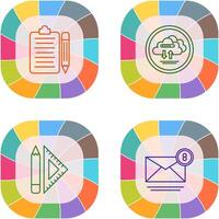 clipboard and cloud data Icon vector