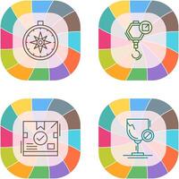 compass and hook Icon vector