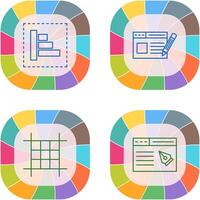 Object Alignment and Web Page Icon vector