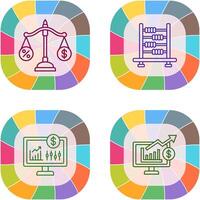 Scale and Abacus Icon vector