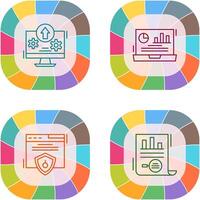 Upload and Dashboard Icon vector