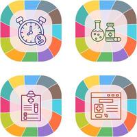 Clock and test tube Icon vector