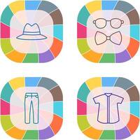 sombrero y hipster estilo icono vector