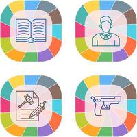 Book and Judge Icon vector