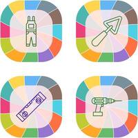 Jumpsuit and Trowel Icon vector