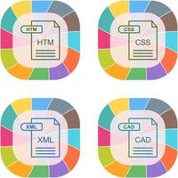 HTM and CSS Icon vector