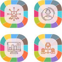 Networking and User Icon vector