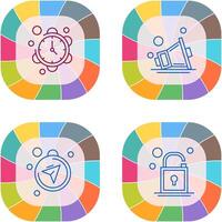 Clock and Speaker Icon vector