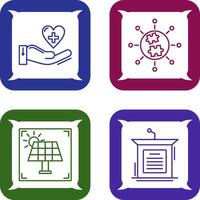 Puzzle and Care Icon vector