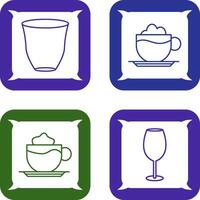 Café exprés y moca icono vector