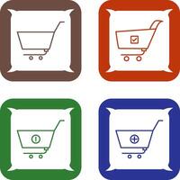 empty cart and confirm order Icon vector