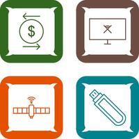 transaction and disconnected network Icon vector
