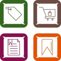 tag and cart Icon vector