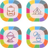 Bag and Camp Icon vector