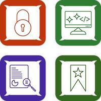 cerrado acceso y limpiar código icono vector