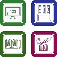 Classroom Board and Bookstand Icon vector