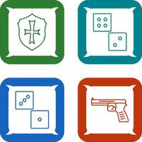 Dice and Shield Icon vector