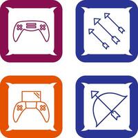 Gaming Console and Arrows Icon vector