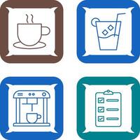 caliente café y whisky agrio icono vector